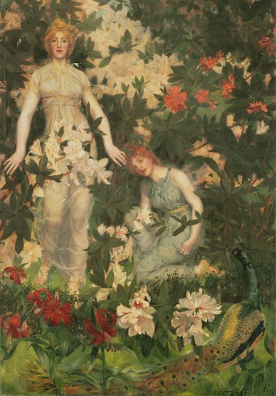 Leontium and Ternissa in the Garden of Epicurus by William Edward Stott